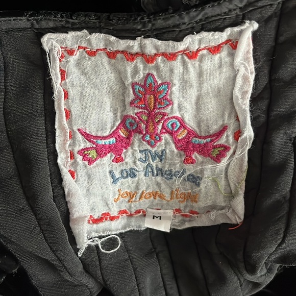 Johnny Was Black Velvet Pin tuck Embroidered Sleeveless mini Shift Dress size M - Picture 7 of 8